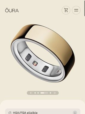 Oura Ring 4 — Gold Smart Ring- size 7